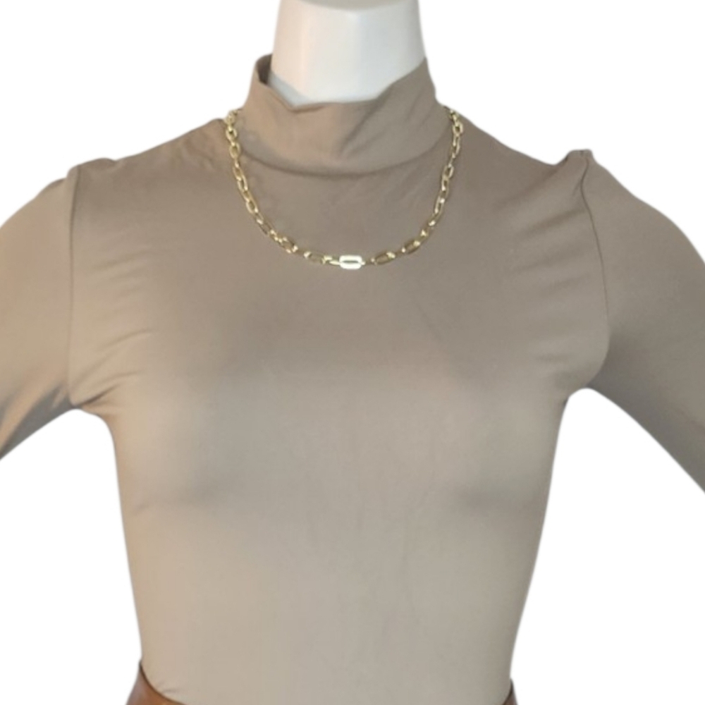 NWT Second Skin RD Style Mika Mock Neck Nomad Bodysuit Small